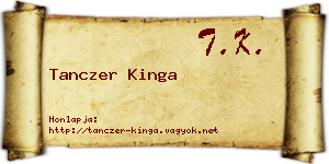 Tanczer Kinga névjegykártya